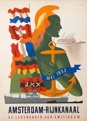 Eppo Doeve, Amsterdam-Rijnkanaal, 1952, poster