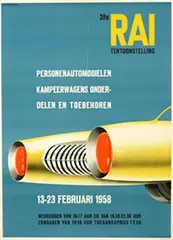 RAI Tentoonstelling Personenautomobielen by Chr. Brouwers, 1958, poster, sold Jun 2026