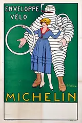 Fabien Fabiano, Enveloppe Vélo Michelin, 1916, poster