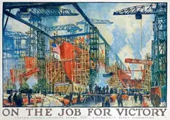 Jonas Lie, On the Job for Victory, 1918, poster