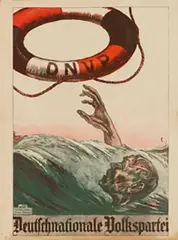 Monogram E, DNVP Deutschnationale Volkspartei, poster