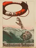 Monogram E, DNVP Deutschnationale Volkspartei, poster