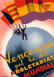 Coves, Vencerem pel bé del Proletariat Mundial (catalan: We will win for the good of the Worldwide Proletariat), 1936, poster