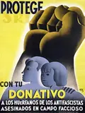 Ricardo Yesares Blanco, Protege con tu donativo a los huérfanos de los antifascistas (Your donation will protect the orphaned children of the anti-fascists), poster