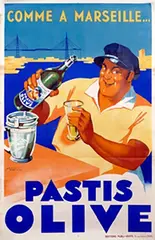 Marc, Pastis Olive Comme à Marseille, poster