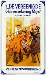 Jan Willem Sluiter, N.V. De Vereenigde Glasverzekering Mij-en, poster