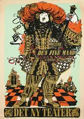 Bjørn Wiinblad, Det ny teater den fine mand, 1957, poster, silkscreen