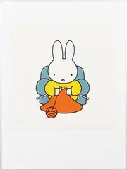 Dick Bruna, without text (Miffy knitting), poster
