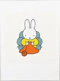 Dick Bruna, without text (Miffy knitting), poster