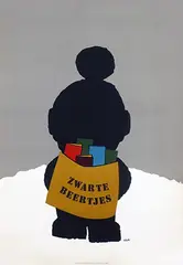 Zwarte Beertjes (backpack) by Dick Bruna, 1965, poster, sold Mar 2026