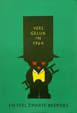 Dick Bruna, Veel Geluk In 1964 En Veel Zwarte Beertjes, 1963, poster