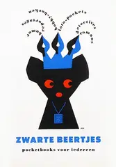 Zwarte Beertjes pocketbooks voor iedereen by Dick Bruna, 1960, poster, letterpress, sold Mar 2026