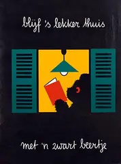 blijf 's lekker thuis met 'n zwart beertje by Dick Bruna, 1963, poster, sold Mar 2026