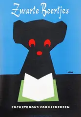 Zwarte Beertjes pocketbooks voor iedereen by Dick Bruna, 1959, poster, sold Mar 2026