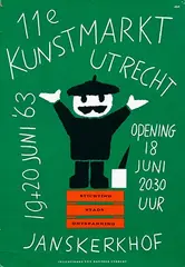Kunstmaand Utrecht by Dick Bruna, 1954, poster, sold Mar 2026