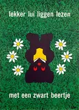 Dick Bruna, lekker lui liggen lezen met een zwart beertje (on the grass)
