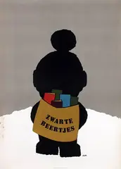 Zwarte Beertjes (backpack) by Dick Bruna, 1965, poster, sold Mar 2026
