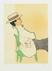 René Gruau, Le Balcon a Nice, 1990, poster, lithograph