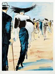 René Gruau, La Revue Balmain, poster, lithograph