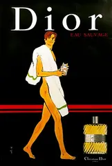 René Gruau, Dior Eau Sauvage (towel man), poster
