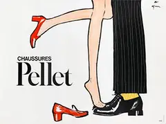 René Gruau, Pellet Chaussures, 1969, poster