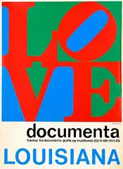 Documenta Louisiana LOVE by Robert Indiana, 1968, poster, sold Mar 2026