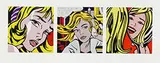 Roy Lichtenstein, M-maybe, Girl with Hair Ribbon and Girl in Mirror, 2011, poster
