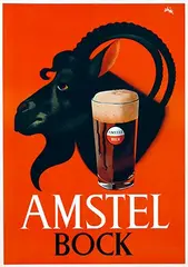 Jan Wijga, Amstel Bier Bock, 1954, poster