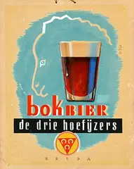 De Drie Hoefijzers Bier Breda Bokbier by Willem A. de Wijn, poster, sold Nov 2025