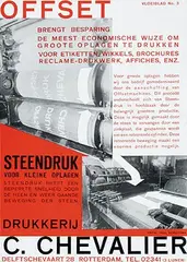 Paul Schuitema, Drukkerij C. Chevalier Offset Steendruk, 1929, poster