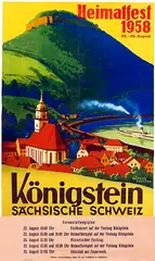 Rudolf Rüffer, Königstein Sächsische Schweiz Heimatfest, 1958, poster