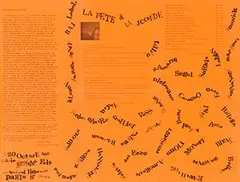 Emmett Williams, Galerie Mathias Fels Paris La Fête à la Joconde, 1965, poster