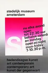 Willem H. Crouwel, stedelijk museum amsterdam nu elke avond open, poster