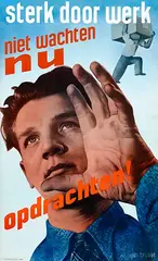 Wim L. Brusse, Sterk door Werk, 1936, poster