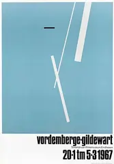 van Abbemuseum Eindhoven Vordemberge-Gildewart by Jan van Toorn, 1967, poster, sold Nov 2025
