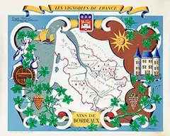 Remy Hétreau, Les Vignobles de France Vins de Bordeaux, poster