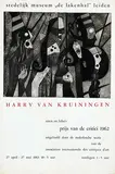 Harry van Kruiningen, stedelijk museum de lakenhal leiden, 1963, poster