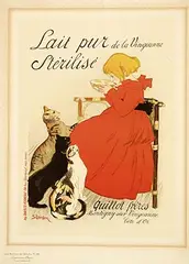Theophile A Steinlen, 2 plates for the Maîtres de l'affiche, Lait Pur and Mothu et Doria, poster