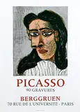 Pablo Picasso, Picasso 90 Gravures Berggruen, 1971, poster