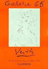 Vértes Marcell, Galerie 65 Vertès Cannes, 1956, poster