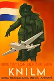 Advertising Agency De La Mar, KNILM Reputation, Old and New Royal Netherlands Indies' Airways, poster