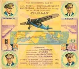 (Studio G.) Jaak, KLM Amsterdam-Batavia en terug "Pelikaan" type Fokker F.XVII, 1934, poster