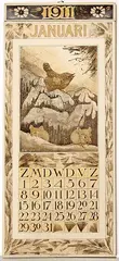 Calendar 1911 by Theo van Hoytema, poster, sold Jun 2025