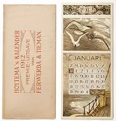 Calendar 1912 by Theo van Hoytema, poster, sold Jun 2025