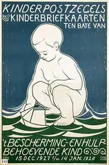 Tjipke Visser, Kinderpostzegels en Kinderbriefkaarten, 1927, poster