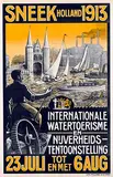 Marinus Jacobus Jesse., Sneek (Snits) Holland 1913 Tentoonstelling Internationale Watertoerisme, 1913, poster