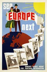 Gene Zion, See Europe next, poster