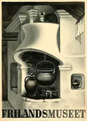 Aage Sikker Hansen, Frilandsmuseet (Lyngby, Denmark, cat), 1951, poster