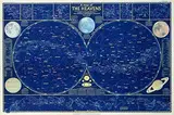 National Geographic Society, A map of the Heavens, 1957, poster