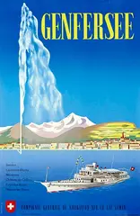 A.R. Dutoit, Genfersee Lac Leman, 1957, poster